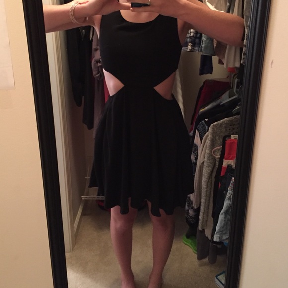 Black cut out dress