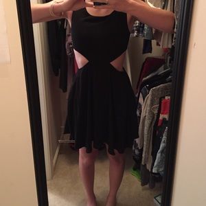 Black cut out dress