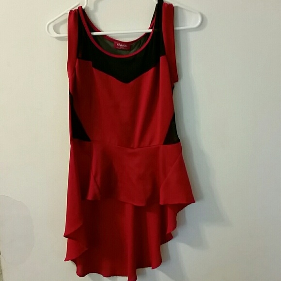 Red and black top