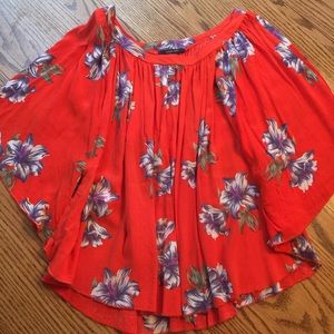 Orange Floral Top