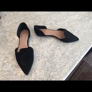 Suede pointed flats