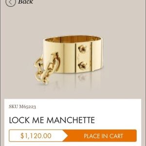 Louis Vuitton Lock Me Manchette Cuff