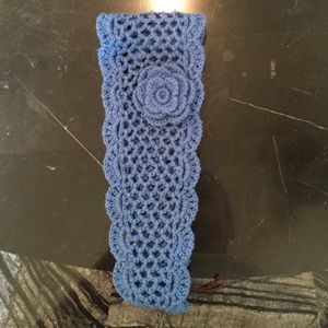 Crochet  blue headband.