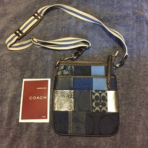 Coach Blue Patch Cross Body Bag!