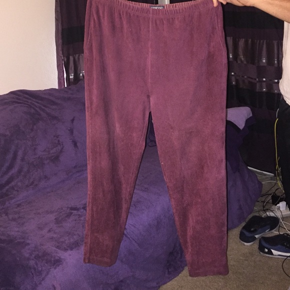 Lands' End Maroon Corduroy Pants Soft Size 1X