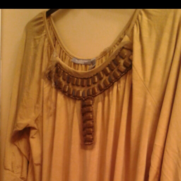 Mustard color rayon top