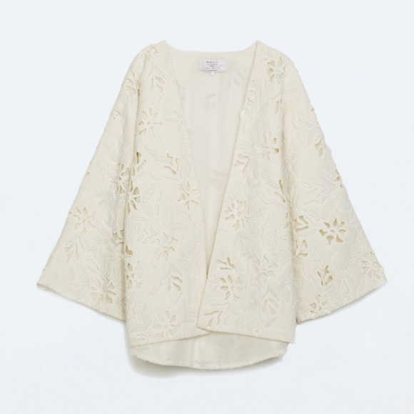 Zara Jackets & Blazers - Zara embroidered kimono jacket