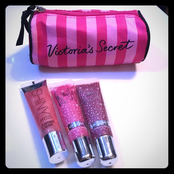 Victoria's Secret Other - 3 VS lip gloss w/ mini travel bag