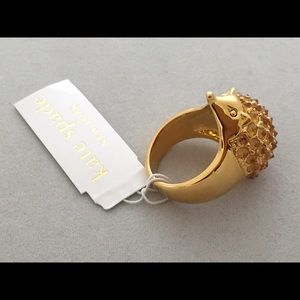 Kate Spade Into The Wood Hedgehog Ring Size 7