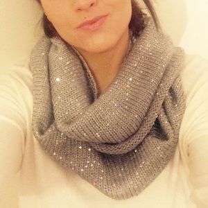 Calvin Klein silver infinity scarf.