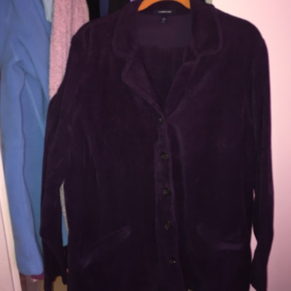 Lands' End Purple Soft Corduroy Jacket Size 1X