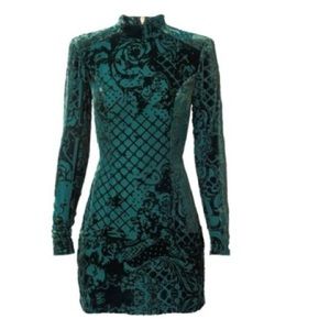 H&M x Balmain silk blend velvet dress