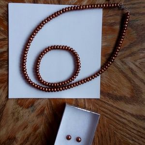 Brown Freshwater Pearls Set