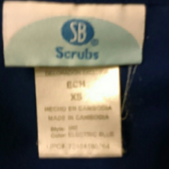 Blue Scrub Top - Picture 3 of 3