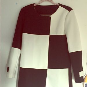 Black and white checkered fashion jacket