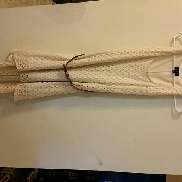 White dress with belt