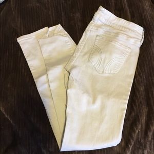 White Hollister skinny jeans