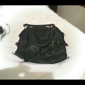 Black leather BIG Buddha  bag