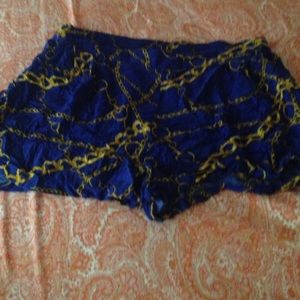 Blue and Gold Chain Shorts!