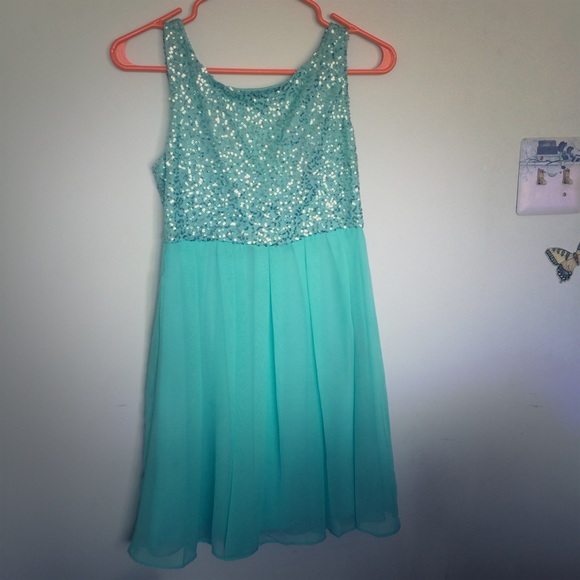 Teal homecoming dress