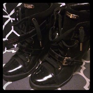 MICHAEL by Michael Kors black skid wedge sneaker