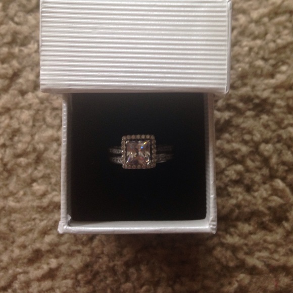 Cubic zirconia engagement ring.