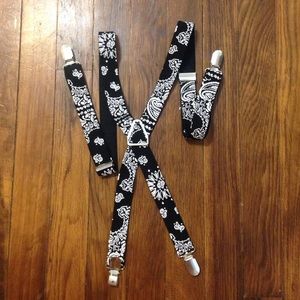 Paisley clip on suspenders!