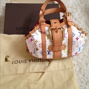 Louis Vuitton white multicolour monogram Theda