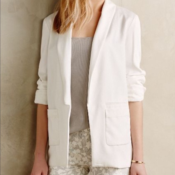 Anthropologie white blazer. Size 0. Never worn