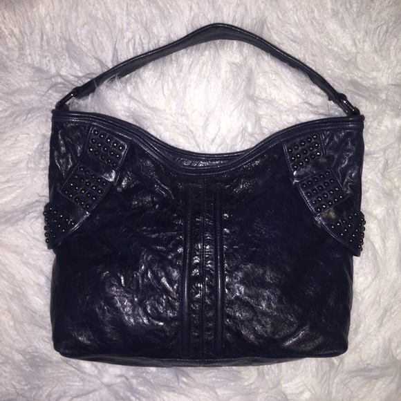 Treesje Dark Blue Leather Bag