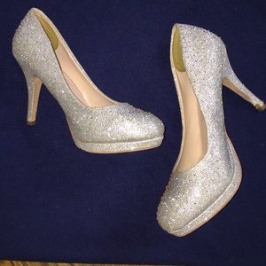 Silver heels (with bling)