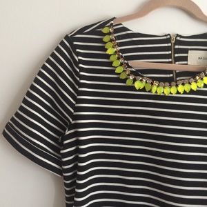 Striped jewel detailed top