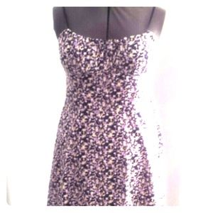 Spaghetti Strap Flowered A-Line Dress