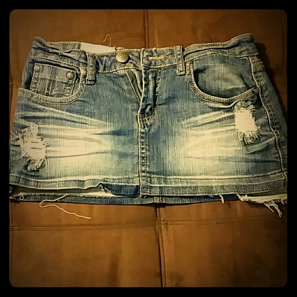 Shirt Jean skirt