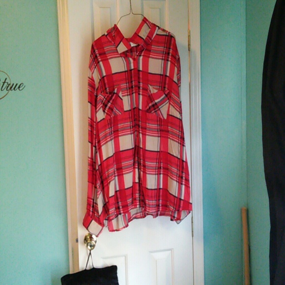 Red plaid shirt