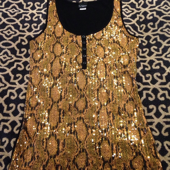 Daytrip snake print sequin top size M