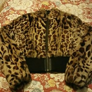 Guess 100% rabbit fur jacket