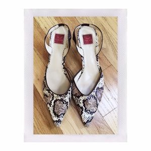 Oscar de la Renta Slingback Crocodile Heels