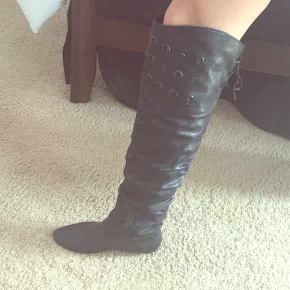 Shoes - Black knee-high boots