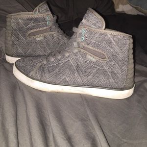 Grey high top vans