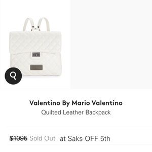 Valentino white backpack