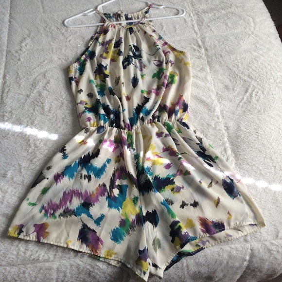 Halter Front, Key-Hole backed, Romper - Picture 1 of 2