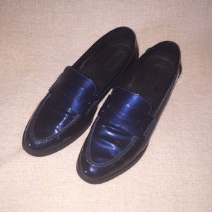 Sexy Night Blue Loafers in Real Leather