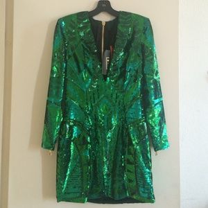 🌟SOLD🌟BALMAIN H&M Sequin Embroidered Dress NWT