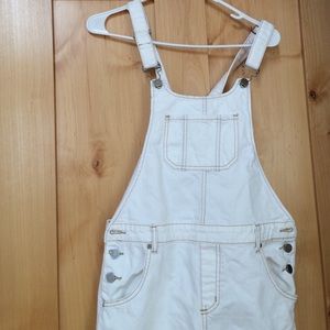 Brand New White Forever 21 Overalls