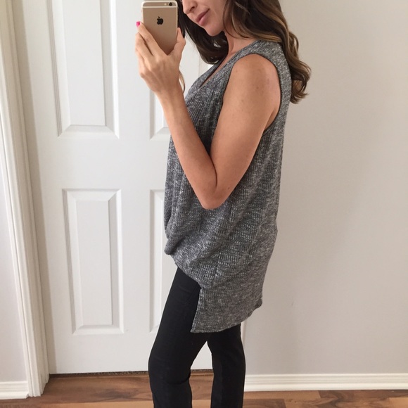 Sold • Grey Wrap Top - Picture 2 of 4