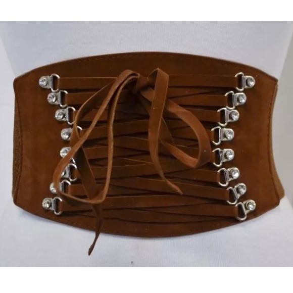Faux Suede Corset-style Belt HOLD for kaplanite321