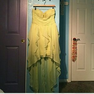 Yellow high low dress