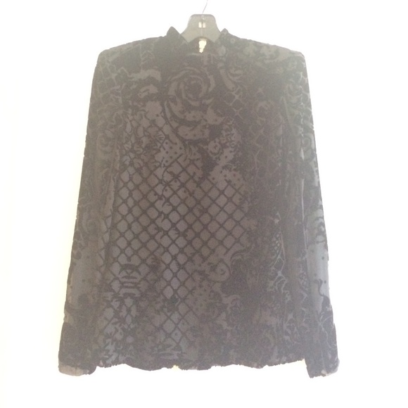 🌟SOLD🌟 BALMAIN H&M - SILK BLEND VELVET BLOUSE
