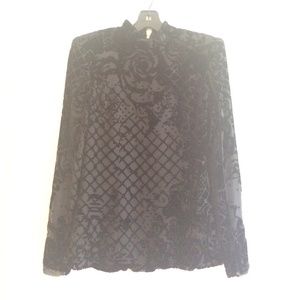 🌟SOLD🌟 BALMAIN H&M - SILK BLEND VELVET BLOUSE